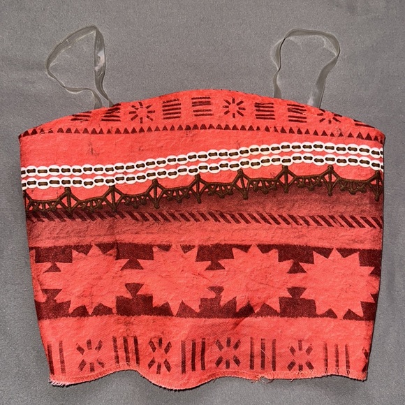 Disney Moana Princess Halloween Costume Size Small 4-6X, Orange Top & Skirt. - Picture 4 of 7